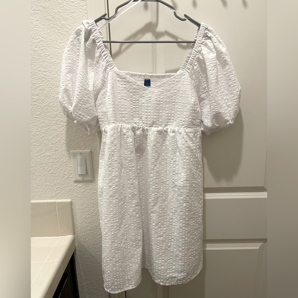 Old navy Seersucker Puff-Sleeve All-Day Fit & Flare Dress for Women
